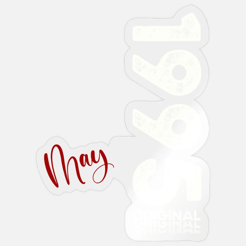30. Geburtstag Geschenk Mann Original Mai 1995 - Sticker Größe S (10 x 10 cm) - Transparent glänzend
