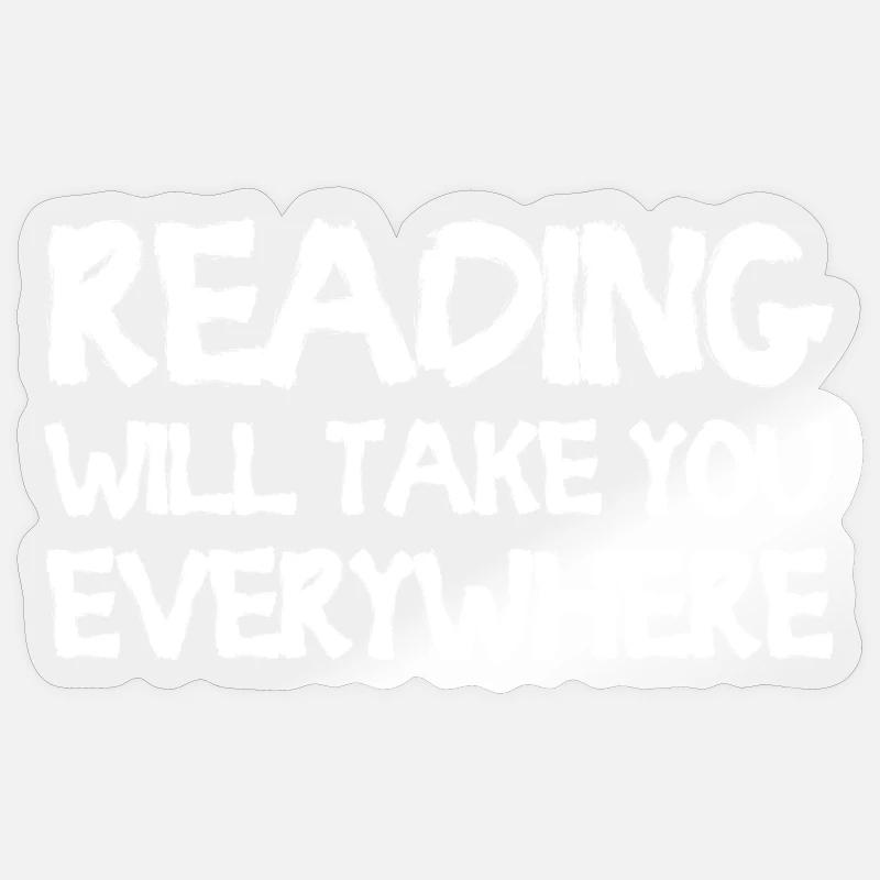 Reading Will Take You Everywhere Sticker size S (10 x 10 cm)