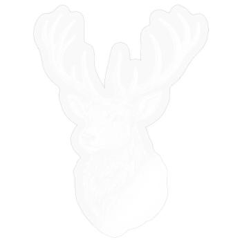 Hirsch - Sticker Größe S (10 x 10 cm) - Transparent glänzend - Vorne
