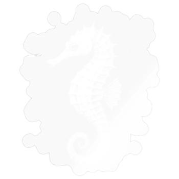 Seepferdchen - Sticker Größe S (10 x 10 cm) - Transparent glänzend - Vorne