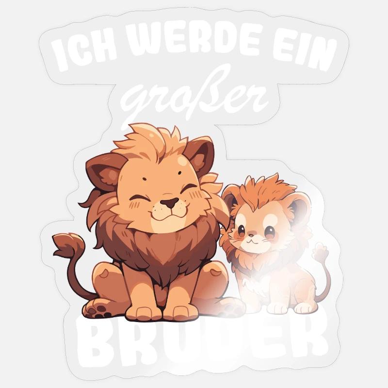 Nachwuchs Verkünden | Ich Werde Großer Bruder 2027 - Sticker Größe S (10 x 10 cm) - Transparent glänzend