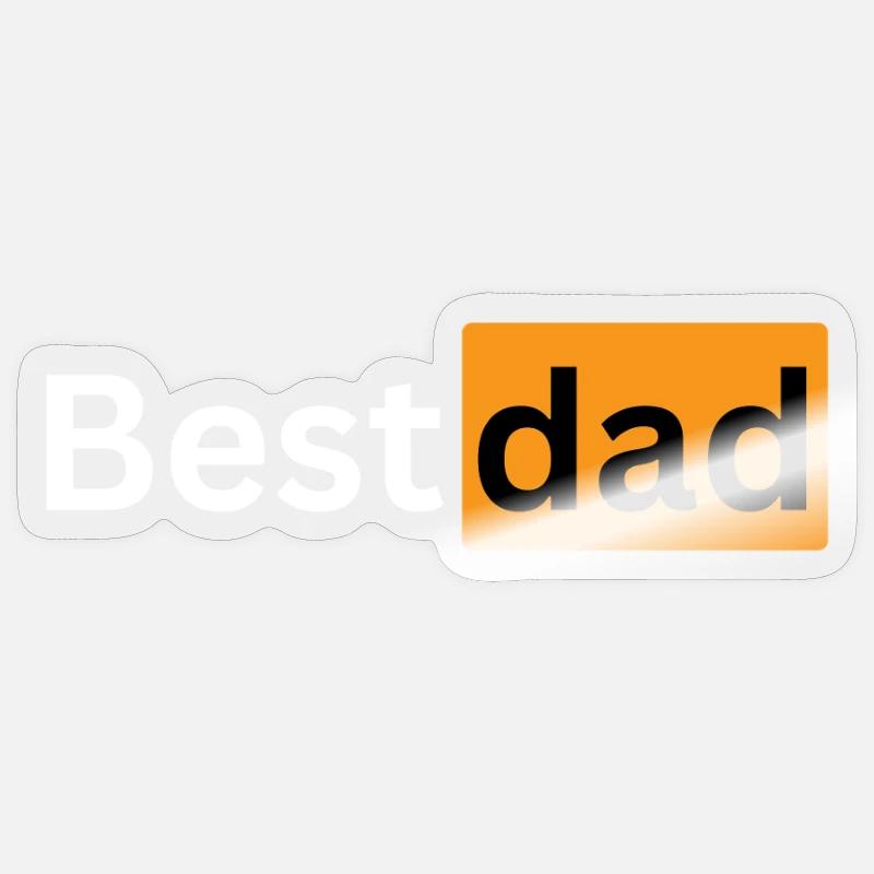 bester papa best dad - Sticker Größe S (10 x 10 cm) - Transparent glänzend
