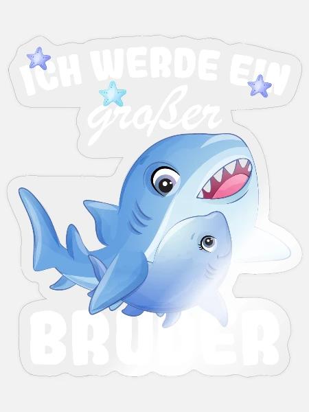 Nachwuchs Verkünden | Ich Werde Großer Bruder 2027 - Sticker Größe S (10 x 10 cm) - Transparent glänzend