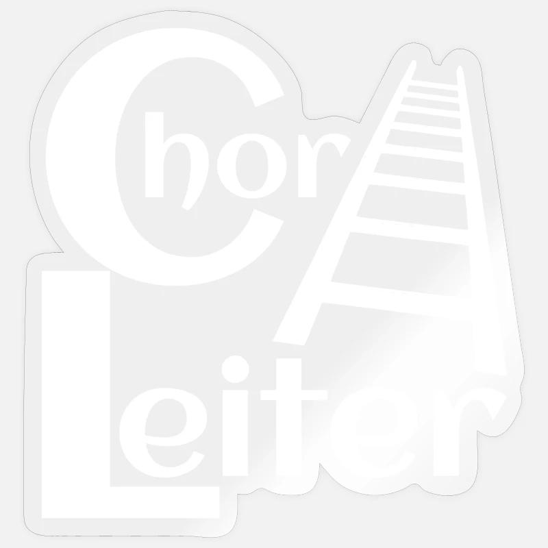 Chorleiter Chor Leiter Chorleiterin Dirigent - Sticker Größe S (10 x 10 cm) - Transparent glänzend