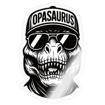 Opasaurus Skull Sunglasses - Sticker Größe S (10 x 10 cm) - Transparent glänzend - Vorne