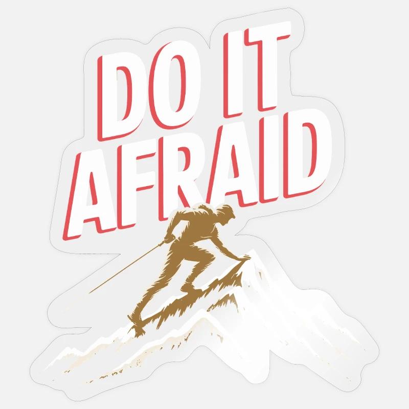 Do It Afraid Mut Weiterentwicklung Motivation Sticker Größe S (10 x 10 cm)