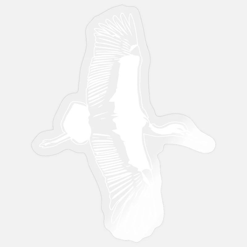 La majesté du ciel - Sticker taille S (10 x 10 cm) - brillant transparent