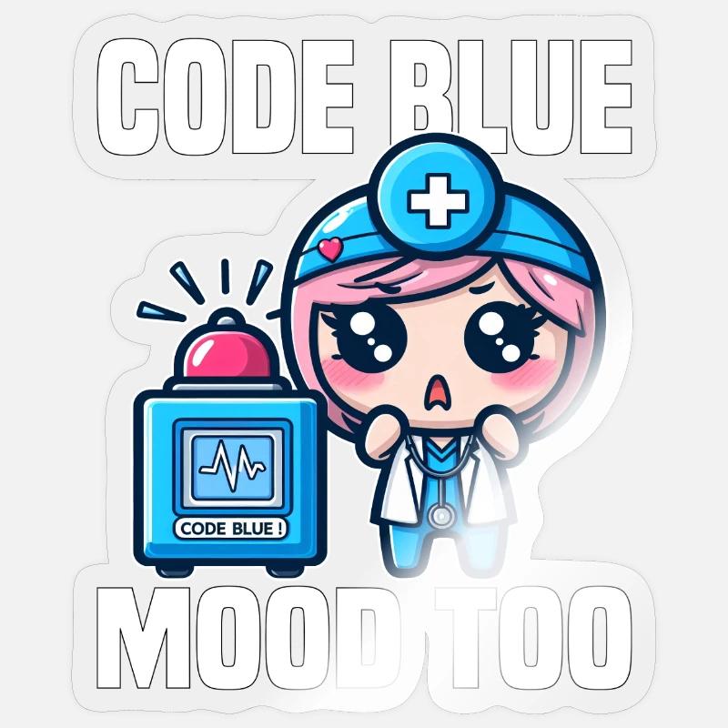 CODE BLUE, MOOD TOO - DOKTOR GESCHENK Sticker Größe S (10 x 10 cm)