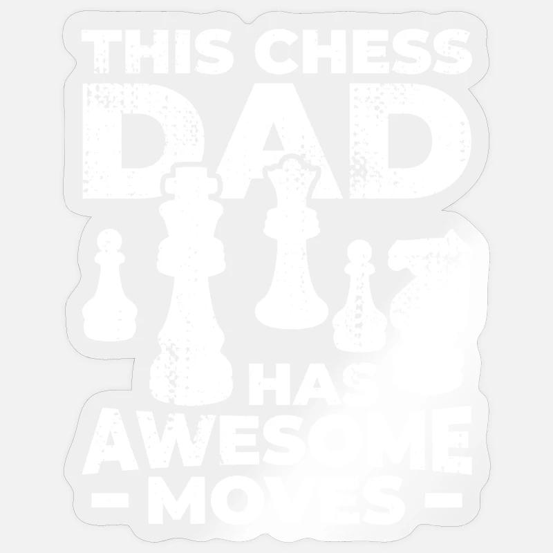 Chess Father - Sticker size S (10 x 10 cm) - transparent glossy