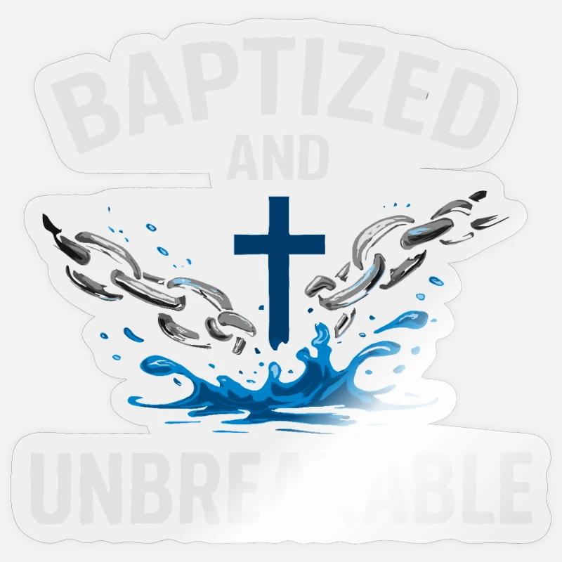 Baptisée et force inébranlable de la foi Sticker taille S (10 x 10 cm)