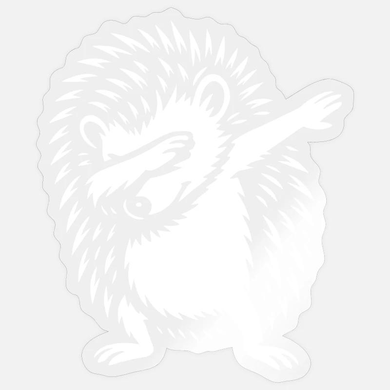 Dabbing Hérisson - Dab Dance - Cadeau Sticker taille S (10 x 10 cm)