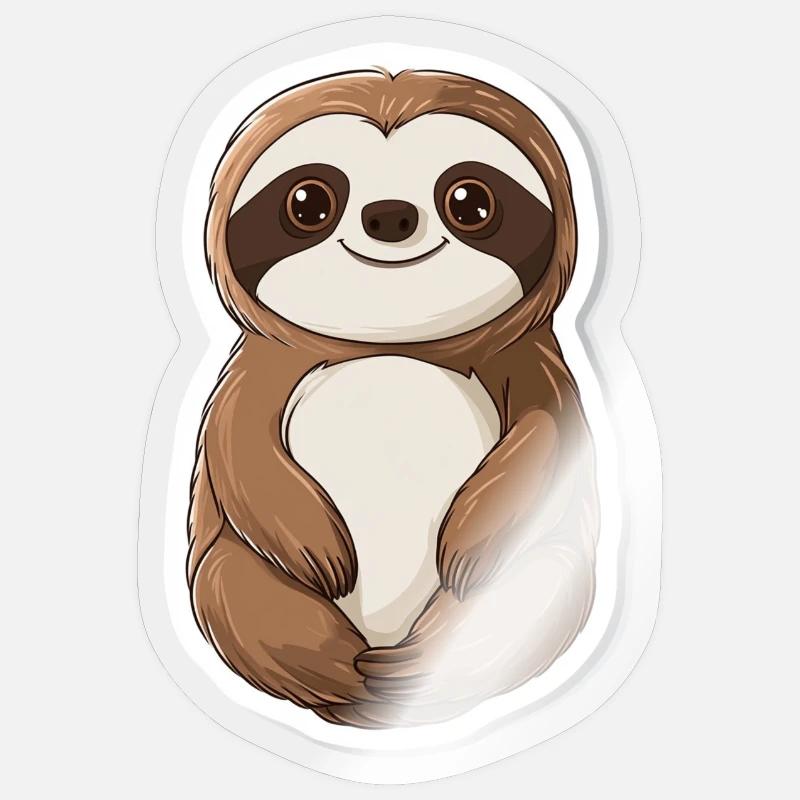 Sloth - Sticker size S (10 x 10 cm) - transparent glossy