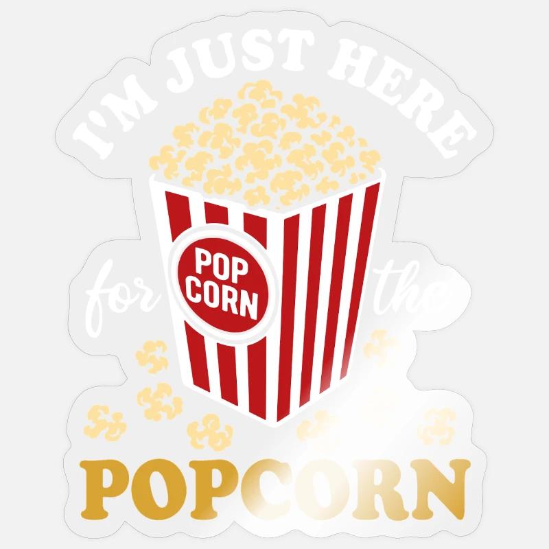 I'm just here for the Popcorn - crispy & delicious Sticker size S (10 x 10 cm)