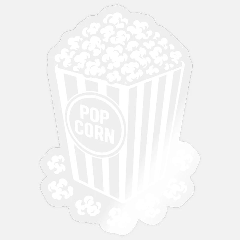 Fresh Popcorn - Crispy, Delicious - Gift Sticker size S (10 x 10 cm)