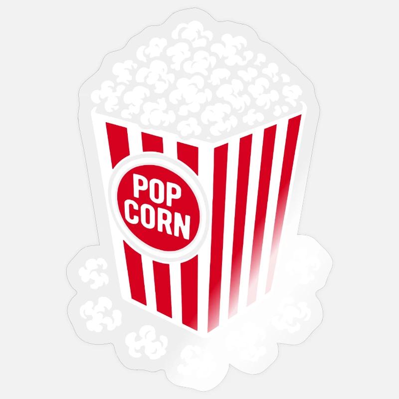 Fresh Popcorn - Crispy, Delicious - Gift Sticker size S (10 x 10 cm)