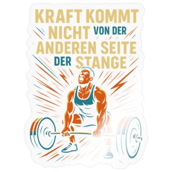 Bodybuilder Fitness Sport Chemise Dumbbell Studio - Sticker taille S (10 x 10 cm) - brillant transparent - Devant