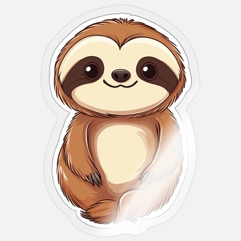 Sloth - Sticker size S (10 x 10 cm) - transparent glossy
