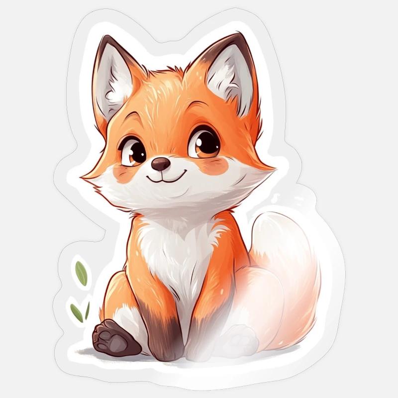 Fuchs - Sticker Größe S (10 x 10 cm) - Transparent glänzend