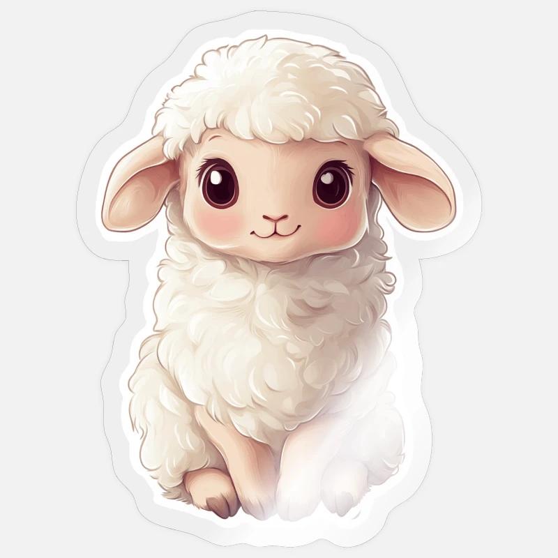 Sheep - Sticker size S (10 x 10 cm) - transparent glossy