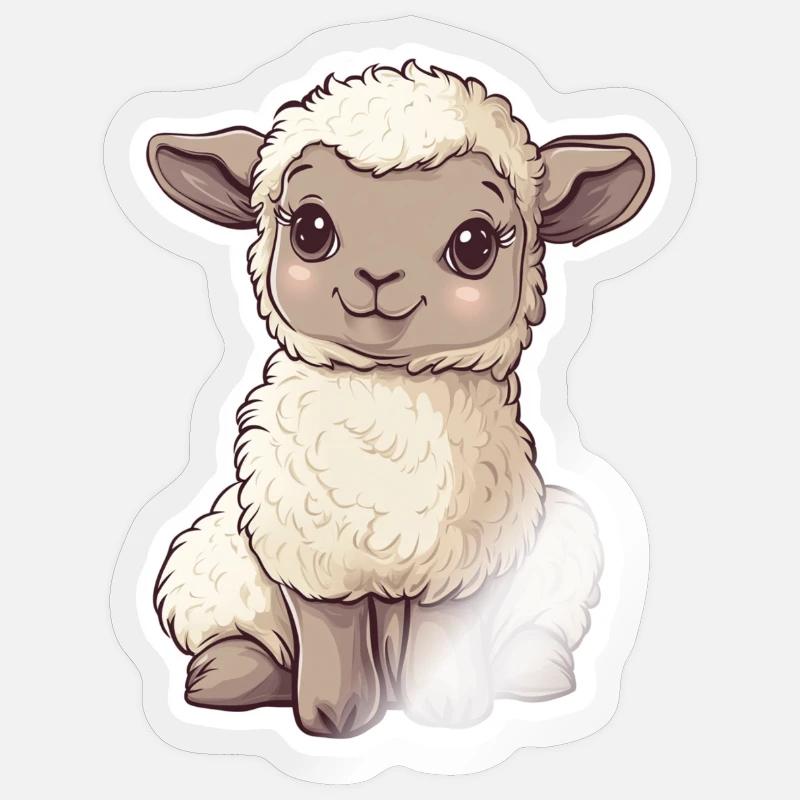 Sheep - Sticker size S (10 x 10 cm) - transparent glossy