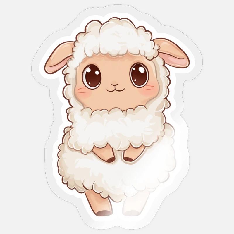 Sheep - Sticker size S (10 x 10 cm) - transparent glossy