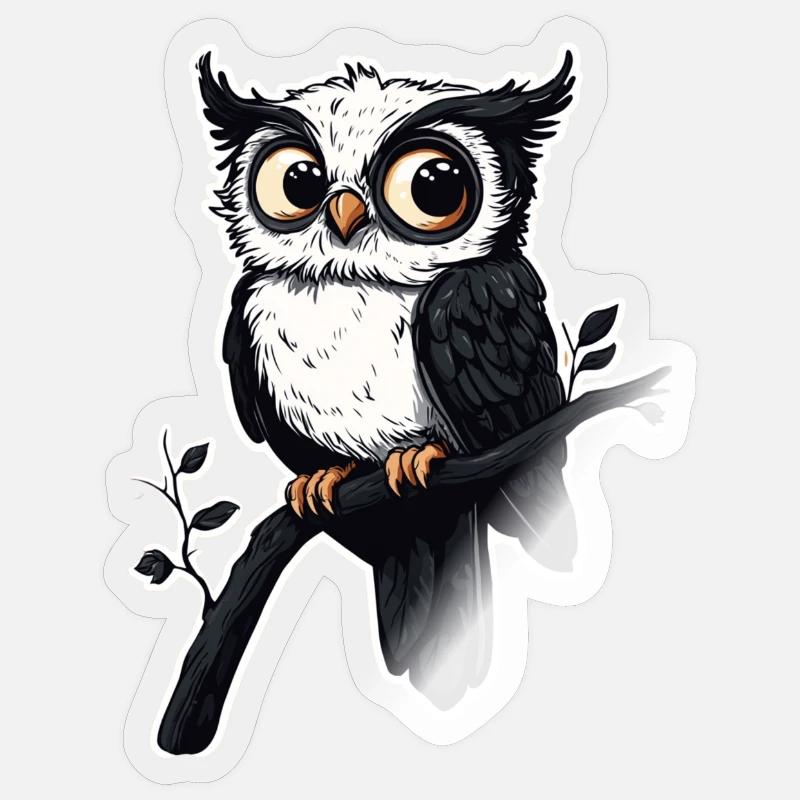 Eule Sticker Größe S (10 x 10 cm)