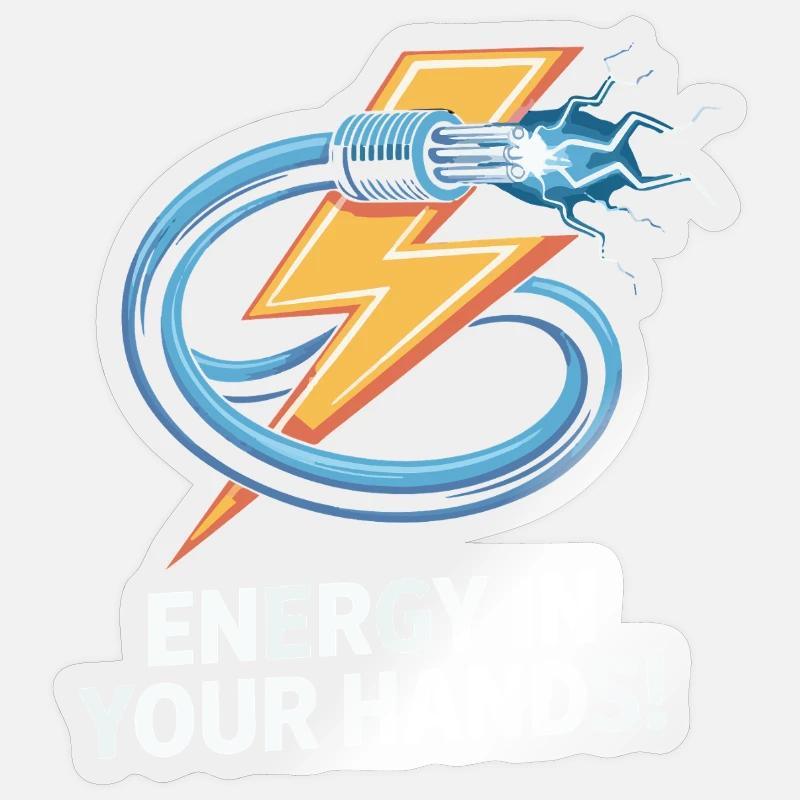 Conception de l'éclairage électrique Sticker taille S (10 x 10 cm)