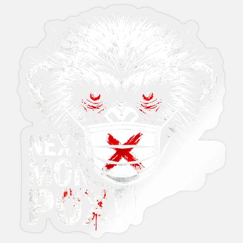 Protest Monkey Face Mask Artwork Sticker taille S (10 x 10 cm)