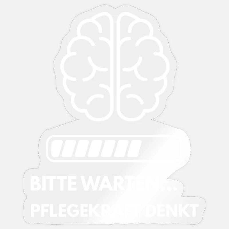 Please wait... Caregiver thinks - Sticker size S (10 x 10 cm) - transparent glossy