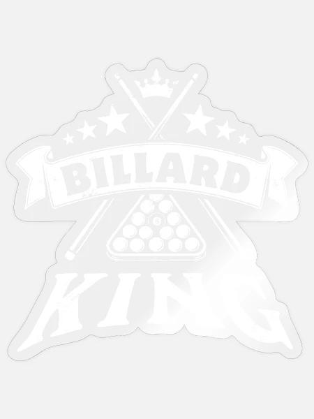 Eight Ball, Billardkugel, Billard King Geschenk - Sticker Größe S (10 x 10 cm) - Transparent glänzend