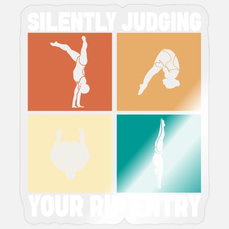 Diving diving board Sticker size S (10 x 10 cm)