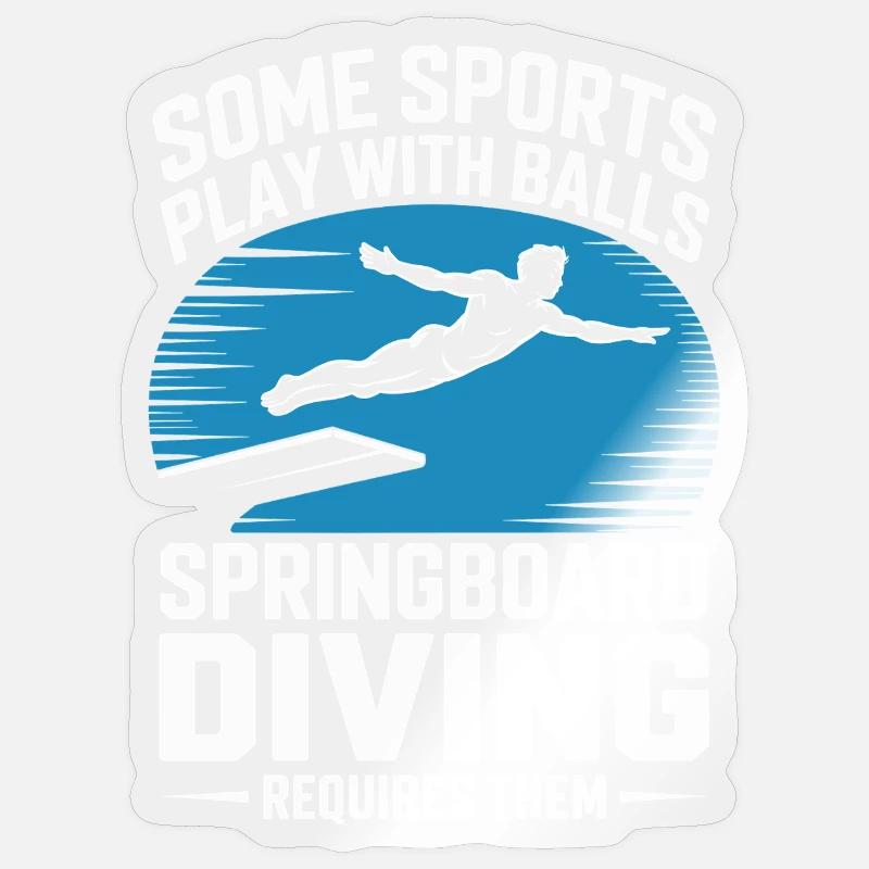 Diving diving board - Sticker size S (10 x 10 cm) - transparent glossy