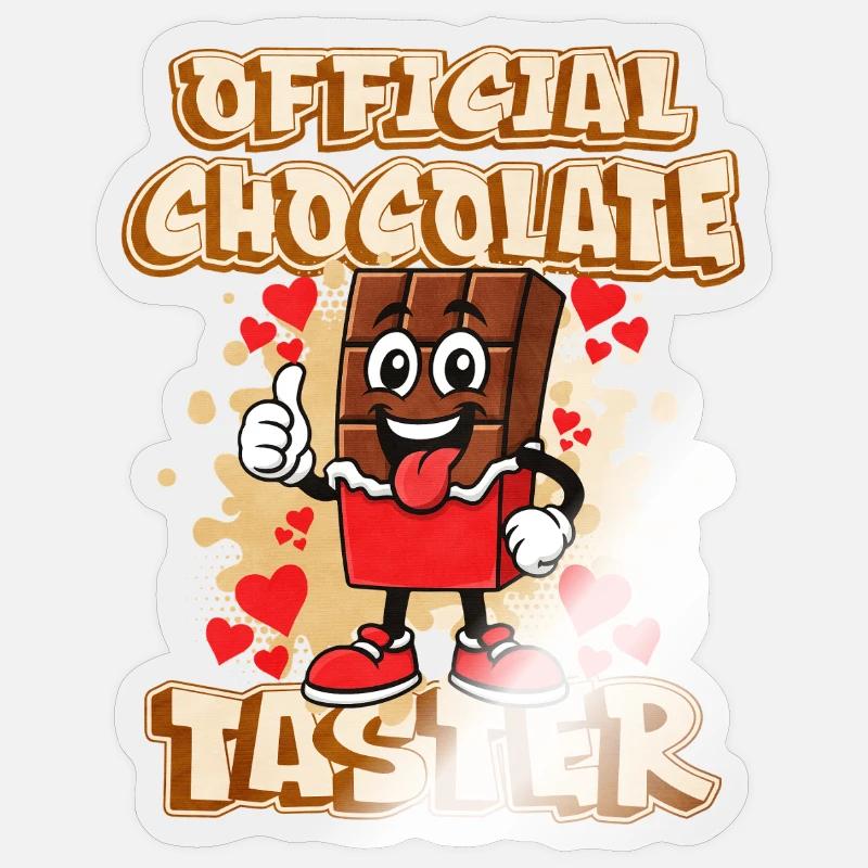 Fun chocolate Easter design Sticker size S (10 x 10 cm)