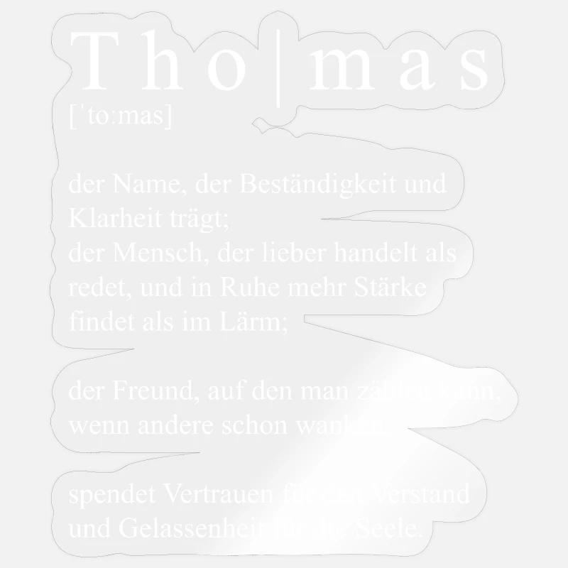 Thomas Définition Typographie - Sticker taille S (10 x 10 cm) - brillant transparent