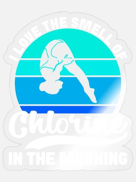 Diving diving board - Sticker size S (10 x 10 cm) - transparent glossy