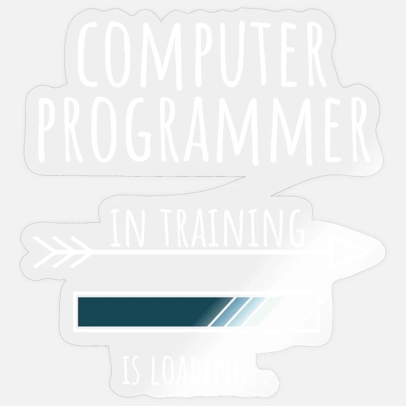 Geschenk Beruf Ausbildung Computerprogrammierer - Sticker Größe S (10 x 10 cm) - Transparent glänzend