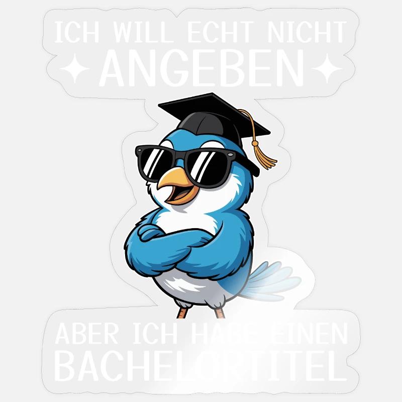 Bachelor degree achieved - Bachelor title Sticker size S (10 x 10 cm)