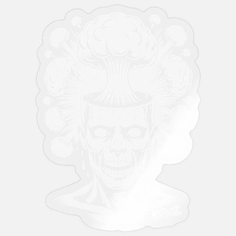 Kreative Explosion und Comic Illustration - Sticker Größe S (10 x 10 cm) - Transparent glänzend