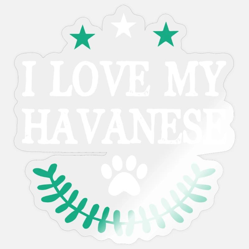 Havanese - Sticker size S (10 x 10 cm) - transparent glossy