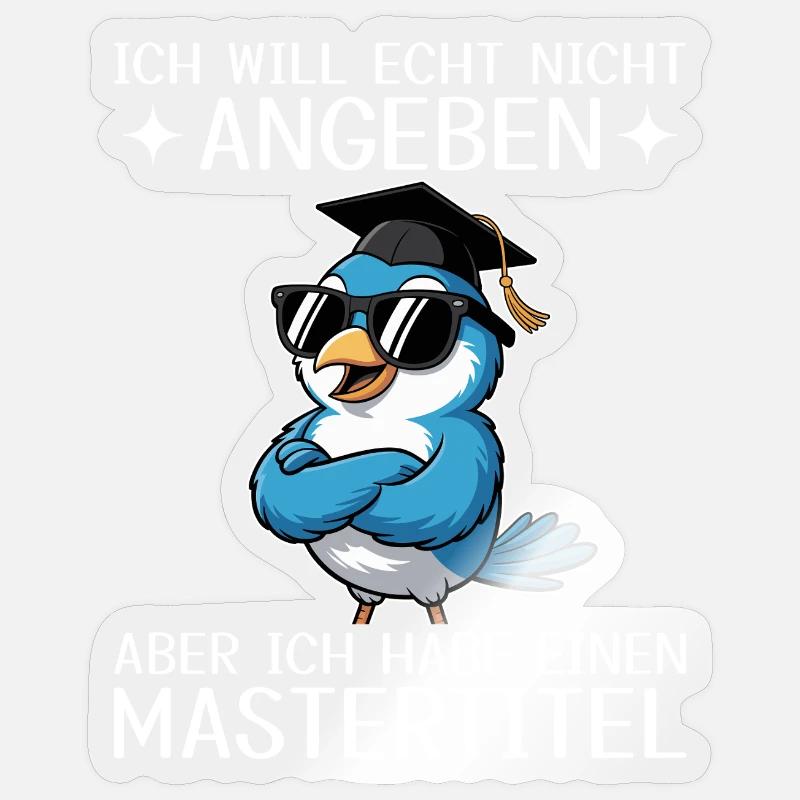 Master's degree completed - Master's title Sticker size S (10 x 10 cm)