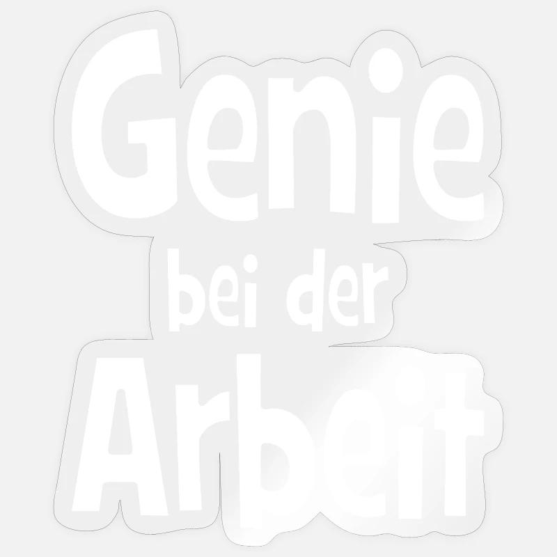Genius at work - office - job - work Sticker size S (10 x 10 cm)