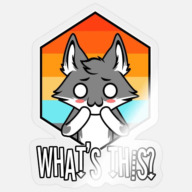 OwO What's This? - Sticker Größe S (10 x 10 cm) - Transparent glänzend