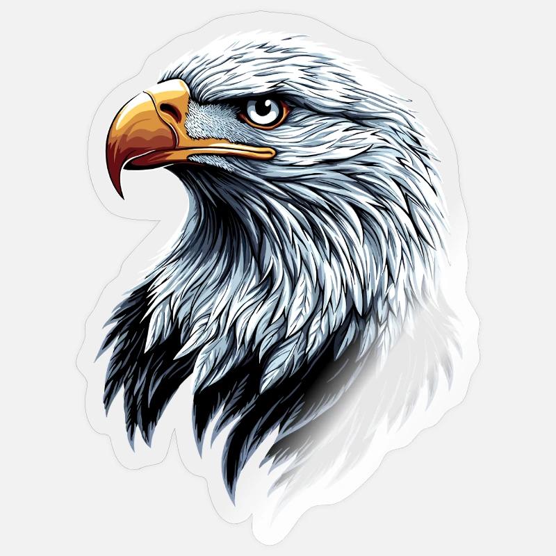 Aigle Pygargue à tête blanche Aigle royal Pygargue à queue blanche Sticker taille S (10 x 10 cm)