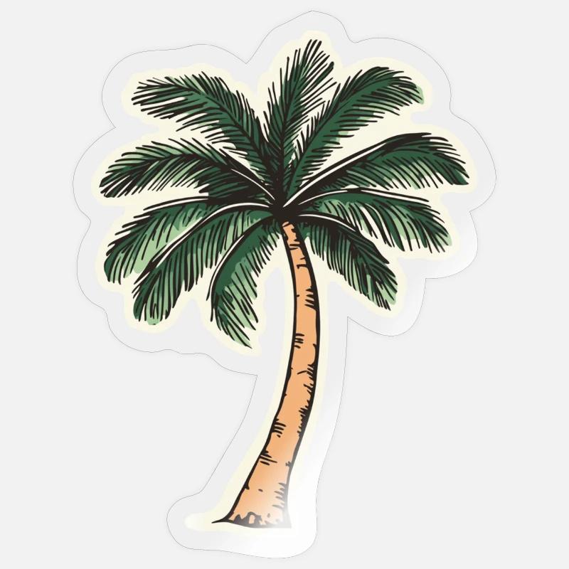 Palm tree Sticker size S (10 x 10 cm)