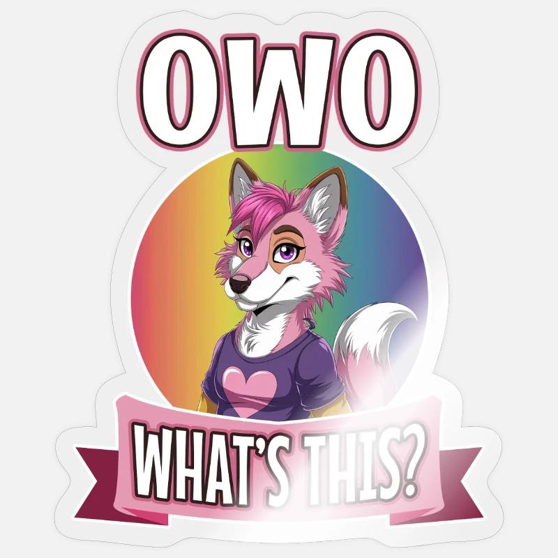 OwO What's This? - Sticker size S (10 x 10 cm) - transparent glossy