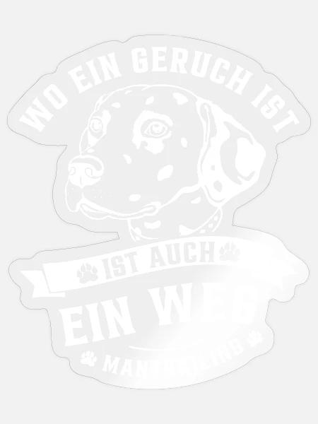 Mantrailing Wo ein Geruch ist da ist auch ein Weg - Sticker Größe S (10 x 10 cm) - Transparent glänzend