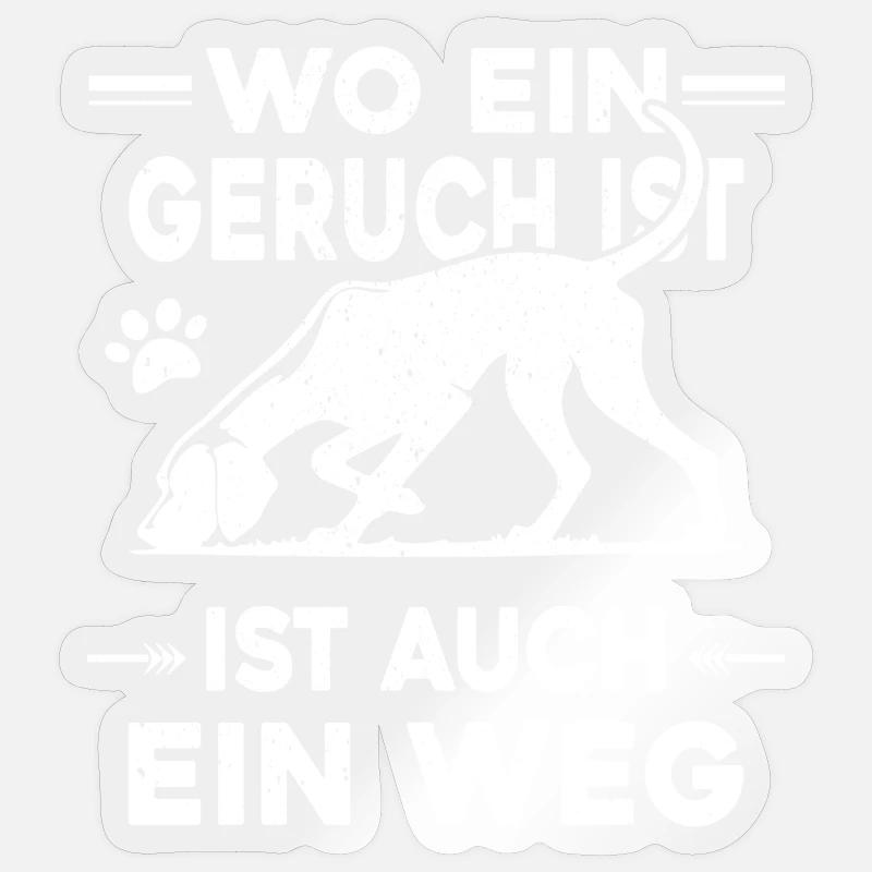 Mantrailing - Wo ein Geruch da ein Weg Sticker Größe S (10 x 10 cm)
