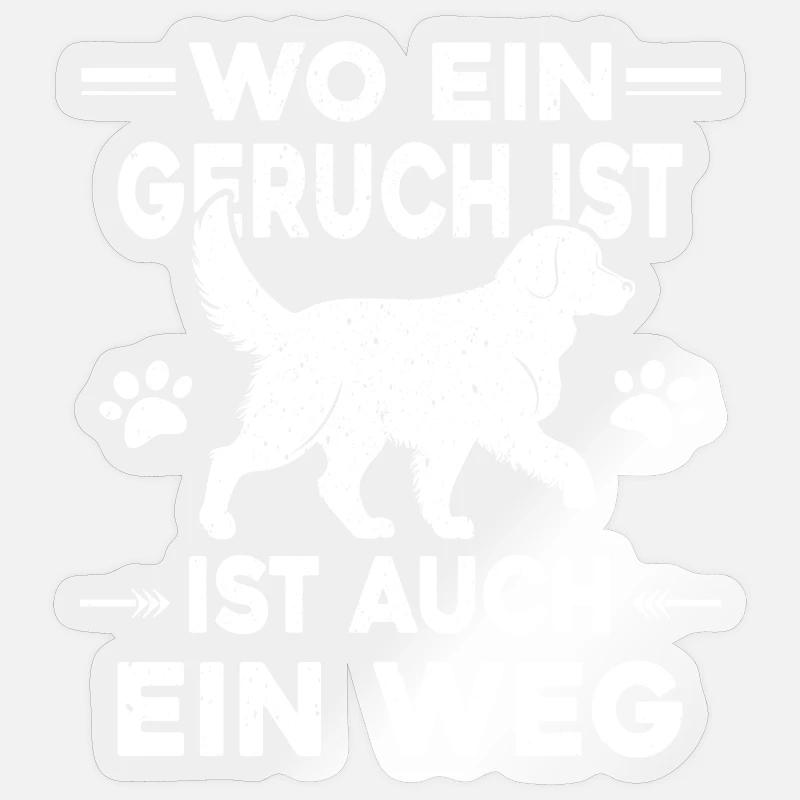 Mantrailing  - Wo ein Geruch da auch ein Weg Sticker Größe S (10 x 10 cm)