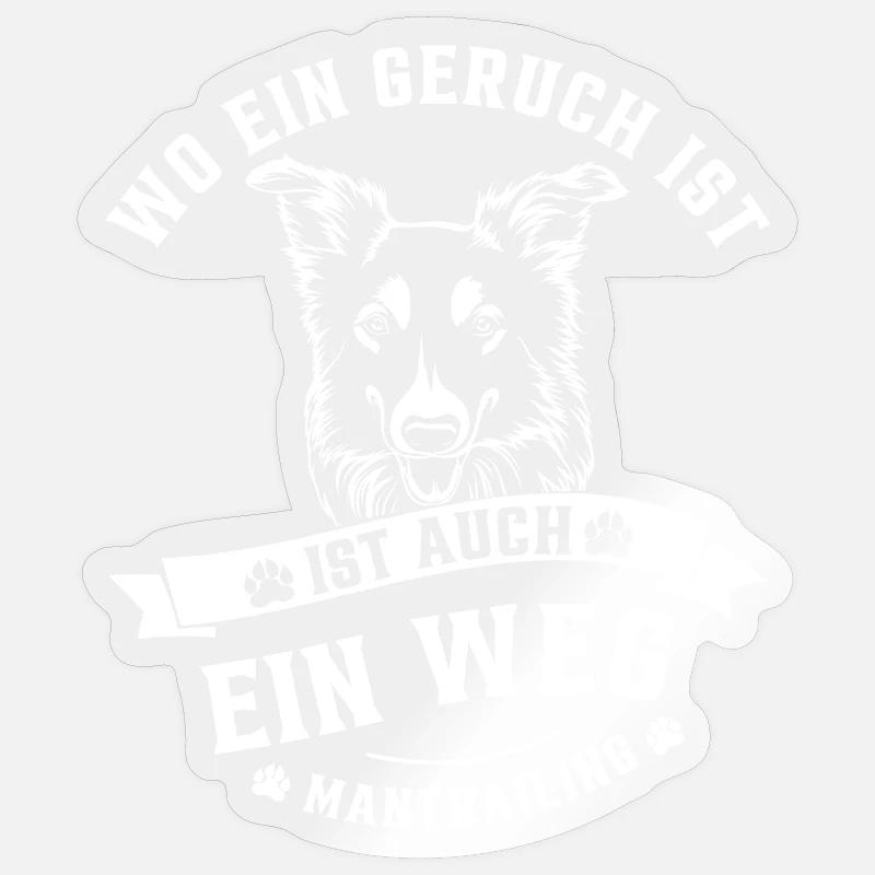 Mantrailing  Wo ein Geruch ist da ist auch ein Weg Sticker Größe S (10 x 10 cm)