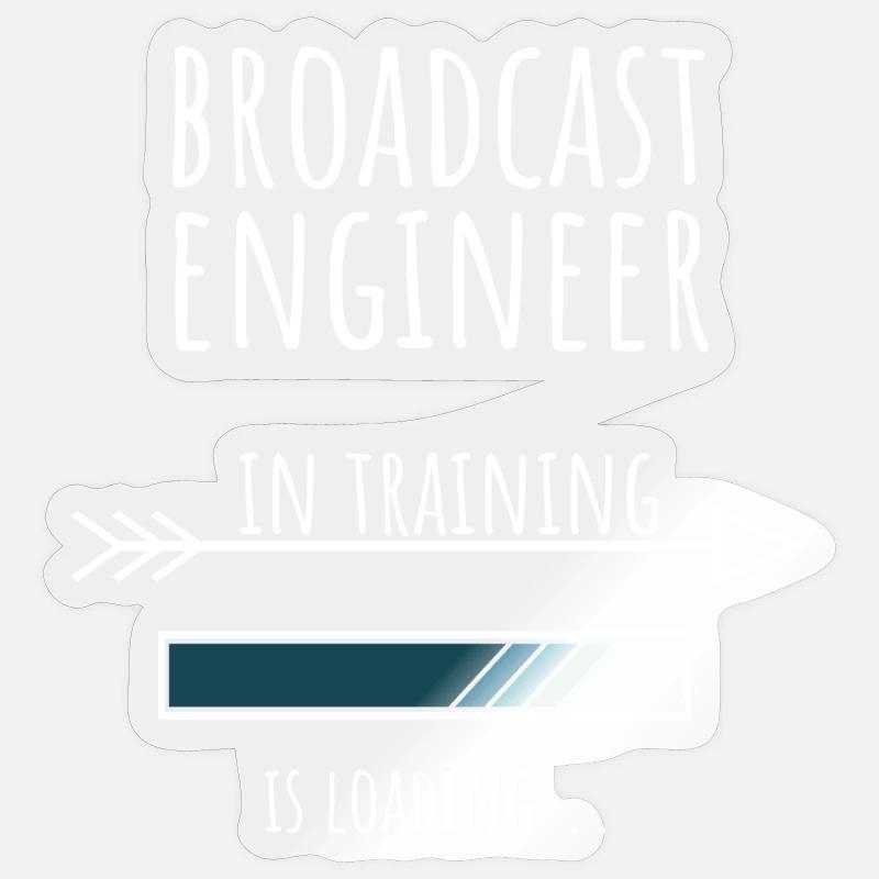 Engineer Gift Profession Training Broadcasting Technology Sticker size S (10 x 10 cm)